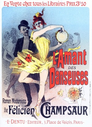 Amant des danseuses vintage poster